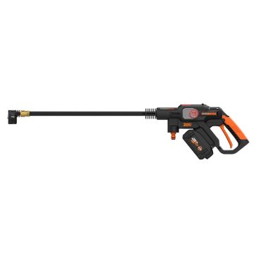 Мойка высокого давления WORX WG633E, аккумуляторная, бесщеточная, 20В, 38 бар, 1 аккумулятор 4 Ач + зарядное устройство