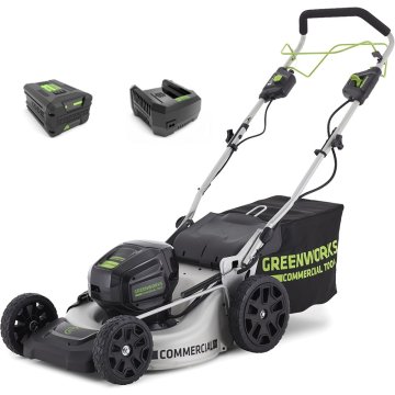 Газонокосилка аккумуляторная самоходная GREENWORKS GC82LM46SPK5, 82V, 46 см, бесщеточная, в комплекте с аккумулятором 5 а.ч. и ЗУ