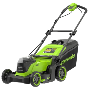 Газонокосилка аккумуляторная GREENWORKS GD24X2LM411 ,  2х24V, 41 см, бесщеточная (2520907)