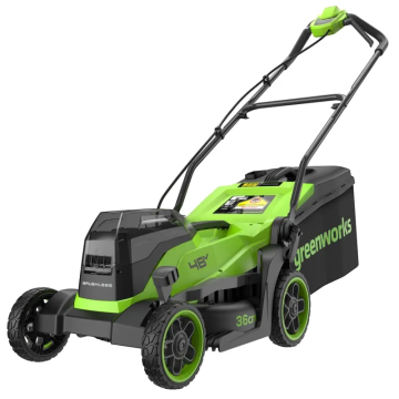 Газонокосилка аккумуляторная GREENWORKS GD24X2LM361,  2х24V, 36 см, бесщеточная, бесщеточная (2520707)