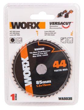 Пильный диск по металлу WORX 44T HSS 85х1,2х15 мм