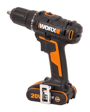 Дрель-шуруповерт аккумуляторная WORX WX108, 50Нм, 20В, 2Ач x2, ЗУ 2А, кейс