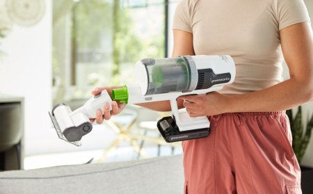 Пылесос вертикальный GREENWORKS G24SVK4D 24V (500 Вт) аккумуляторный