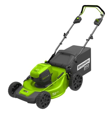 Газонокосилка аккумуляторная GREENWORKS GD60LM51HP, 60V, 51 см, бесщеточная, без аккумулятора и ЗУ