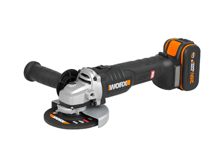 Угловая шлифмашина WORX WX812.9 аккумуляторная 20V, 125мм, бесщеточная, Без аккумулятора и зарядного устройства