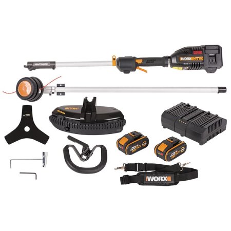 Триммер аккумуляторный WORX NITRO WG186E.92, 40В, бесщеточный, 38 см, Без аккумулятора и зарядного устройства