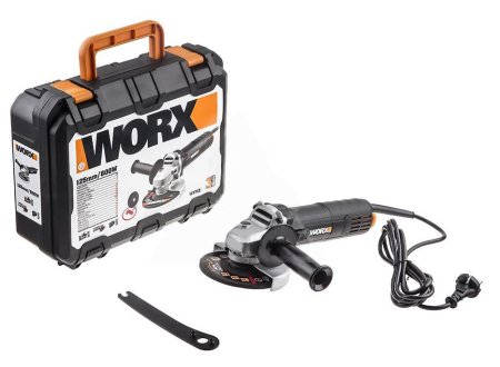 Угловая шлифмашина WORX WX713 электрическая 220V, 800Вт, 125мм, в кейсе