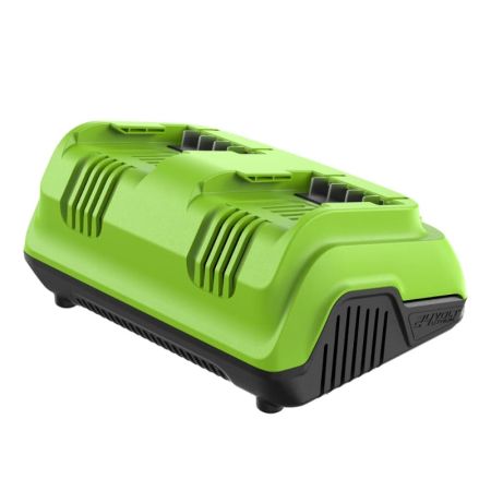 Ультрабыстрое двойное зарядное устройство GREENWORKS G24X2C8, 24V, 8A (2958807)