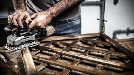 Виброшлифмашина WORX WX820.9 аккумуляторная 20V, 1 аккумулятор 2 Ач + зарядное устройство, в кейсе