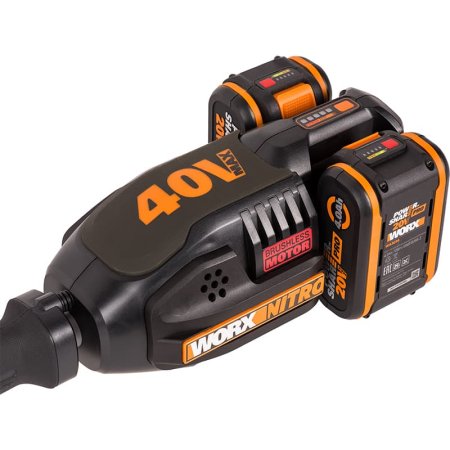 Триммер аккумуляторный WORX NITRO WG186E.92, 40В, бесщеточный, 38 см, Без аккумулятора и зарядного устройства