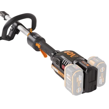 Триммер аккумуляторный WORX NITRO WG186E.92, 40В, бесщеточный, 38 см, Без аккумулятора и зарядного устройства