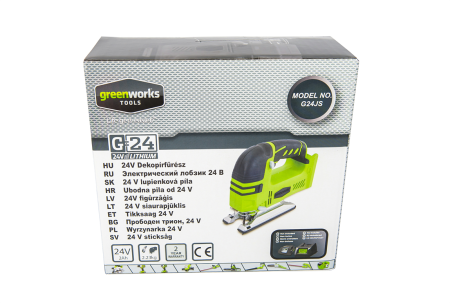 Лобзик аккумуляторный GREENWORKS G24JS, 24V, без аккумулятора и ЗУ