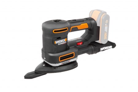 Виброшлифмашина WORX WX820.9 аккумуляторная 20V, Без аккумулятора и зарядного устройства