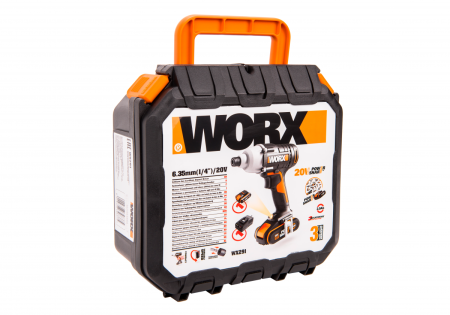 Винтоверт ударный WORX WX291.9 аккумуляторный 20V, 170Нм, 2 аккумулятора по 2 Ач + зарядное устройство, в кейсе