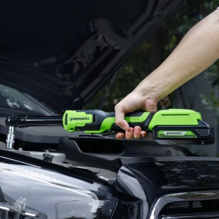 Гайковерт-трещотка удлиненная GREENWORKS GD24RWX 24V 3803907 (1/2) бесщеточная аккумуляторная