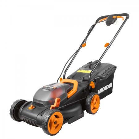 Газонокосилка аккумуляторная WORX WG779E.9, 40В, 34 см, 2 аккумулятора по 2,5 Ач + двойное ЗУ 2x2A