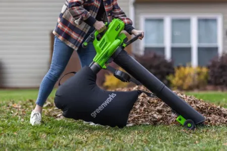 Воздуходувка-пылесос аккумуляторная GREENWORKS GD60BVII, 60V, бесщеточная