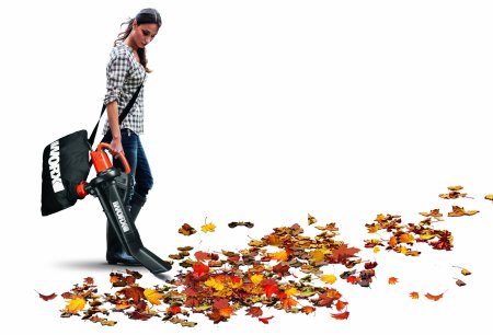 Воздуходув-Садовый Пылесос электрический WORX WG505E, 3000Вт, 335 км/ч