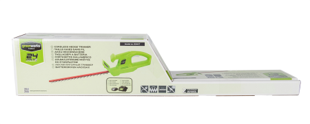 Кусторез аккумуляторный GREENWORKS G24HT BASIC, 24V, 47см, без аккумулятора и ЗУ