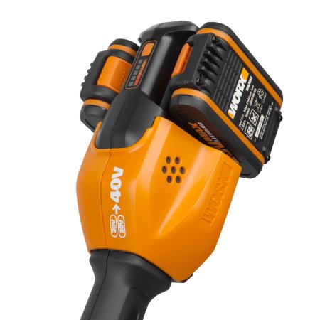 Триммер аккумуляторный WORX NITRO WG186E.92, 40В, бесщеточный, 38 см, 2 аккумулятора по 4 Ач + двойное ЗУ 2x2A