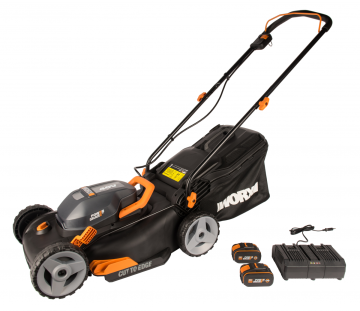 Газонокосилка аккумуляторная WORX WG743E.9, 40V Li Lawn Mower, 40см