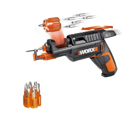 Отвертка WORX WX255 4V SD Slide Driver аккумуляторная с ЗУ и набором бит (6шт) Отвертка WORX WX255 4V SD Slide Driver аккумуляторная с ЗУ и набором бит (6шт)