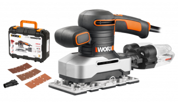 Виброшлифмашина WORX WX642.1 электрическая 220V 270Вт, в кейсе