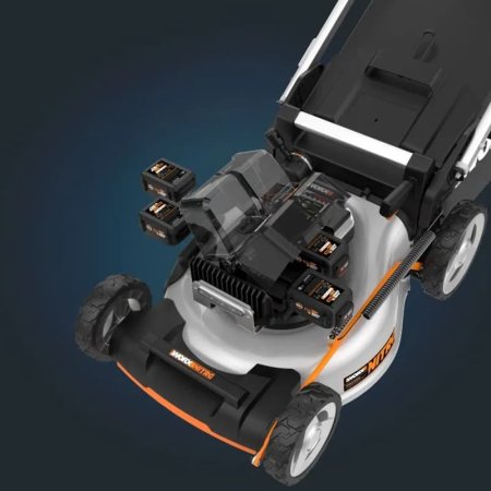Самоходная газонокосилка WORX NITRO WG761E 80V 51см аккумуляторная бесщеточная, 4Ач х4, BASECAMP 4 х1А Самоходная газонокосилка WORX NITRO WG761E 80V 51см аккумуляторная бесщеточная, 4Ач х4, BASECAMP 4 х1А