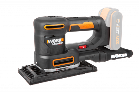 Виброшлифмашина WORX WX820.9 аккумуляторная 20V, 1 аккумулятор 2 Ач + зарядное устройство, в кейсе