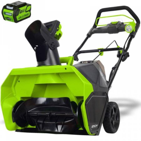 Снегоуборщик аккумуляторный GREENWORKS GD40STK5, 40V, 51 см, бесщеточный, в комплекте с аккумулятором 5 а.ч. и ЗУ