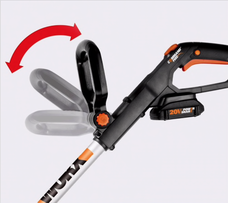 Триммер аккумуляторный WORX WG163E.9, 20В, 30 см, Без аккумулятора и зарядного устройства
