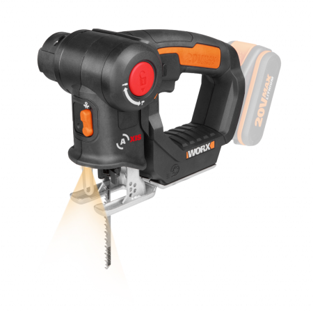 Лобзик – сабельная пила 2-в-1 WORX Axis WX550.9 аккумуляторный 20V, Без аккумулятора и зарядного устройства Лобзик – сабельная пила 2-в-1 WORX Axis WX550.9 аккумуляторный 20V, Без аккумулятора и зарядного устройства