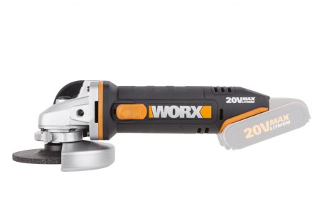 Угловая шлифмашина WORX WX800.9 аккумуляторная 20V, 115мм, Без аккумулятора и зарядного устройства Угловая шлифмашина WORX WX800.9 аккумуляторная 20V, 115мм, Без аккумулятора и зарядного устройства