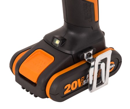Дрель-шуруповерт аккумуляторная WORX WX108, 50Нм, 20В, 2Ач x2, ЗУ 2А, кейс