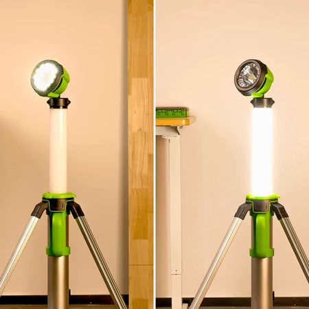 Мачта светодиодная осветительная 2-в-1 аккумуляторная GREENWORKS, 24v