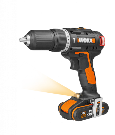 Дрель-шуруповерт ударная WORX WX367 аккумуляторная 20V 40Нм, бесщеточная, 2 аккумулятора по 1,5 Ач + зарядное устройство, в кейсе Дрель-шуруповерт ударная WORX WX367 аккумуляторная 20V 40Нм, бесщеточная, 2 аккумулятора по 1,5 Ач + зарядное устройство, в кейсе