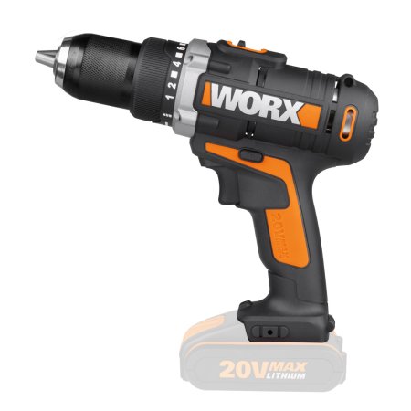 Дрель-шуруповерт аккумуляторная WORX WX183.9, 50Нм, 20В, Без аккумулятора и зарядного устройства