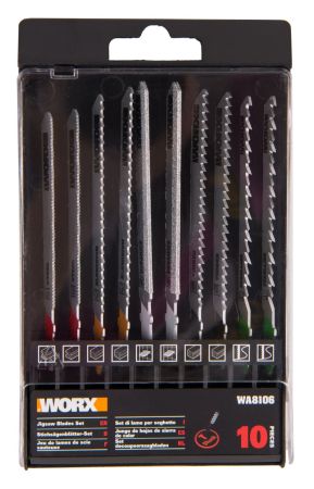 Набор пилок для лобзика WORX, 10 шт. Набор пилок для лобзика WORX, 10 шт.