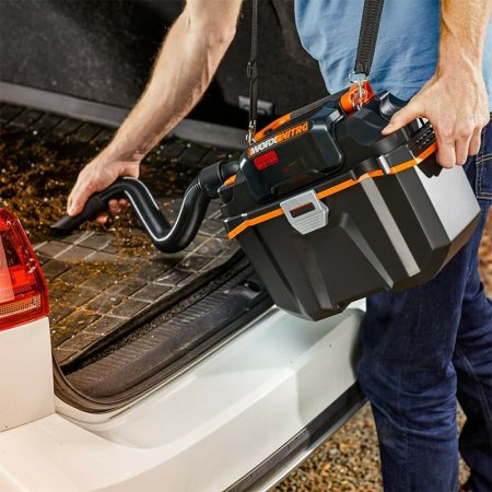 Пылесос хозяйственный для сухой и влажной уборки WORX NITRO WX031.9 20V аккумуляторный, Без аккумулятора и зарядного устройства