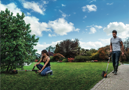 Триммер аккумуляторный WORX WG163E.9, 20В, 30 см, Без аккумулятора и зарядного устройства