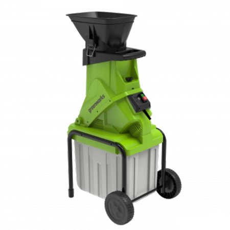 Измельчитель садовый электрический  GREENWORKS GACSB, 220V, 2500 Вт с контейнером