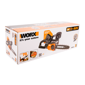 Цепная пила аккумуляторная WORX WG381E.9 40V Li cordless ChainSaw 30 см