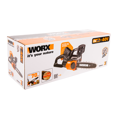 Цепная пила аккумуляторная WORX WG381E.9 40V Li cordless ChainSaw 30 см, Без аккумулятора и зарядного устройства Цепная пила аккумуляторная WORX WG381E.9 40V Li cordless ChainSaw 30 см, Без аккумулятора и зарядного устройства