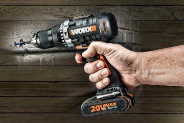 Дрель-шуруповерт ударная WORX WX372.9 аккумуляторная, 20В