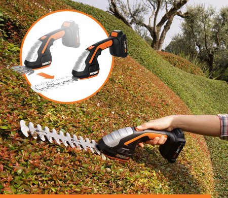 Ножницы для стрижки травы и кустарников WORX WG801E.9, Без аккумулятора и зарядного устройства