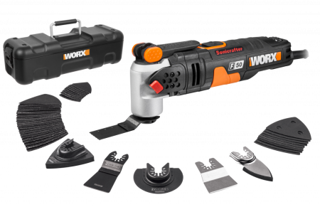 Реноватор WORX WX681 UI F50 Sonicrafter SDS электрический 220V, 450Вт, в кейсе