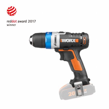 Умная дрель-шуруповерт аккумуляторная WORX WX178.9 AiDrill, 20Нм, 20В, Без аккумулятора и зарядного устройства