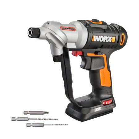 Дрель-шуруповерт аккумуляторная WORX Switchdriver WX176.9, 20Нм, 20В, Без аккумулятора и зарядного устройства