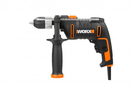 Дрель-шуруповерт ударная WORX WX317.2 электрическая 220V, 600Вт, в кейсе, Без аккумулятора и зарядного устройства