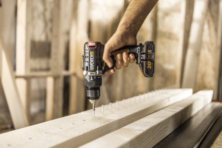 Дрель-шуруповерт ударная WORX WX373.9, аккумуляторная 20V 60Нм, бесщеточная, Без аккумулятора и зарядного устройства